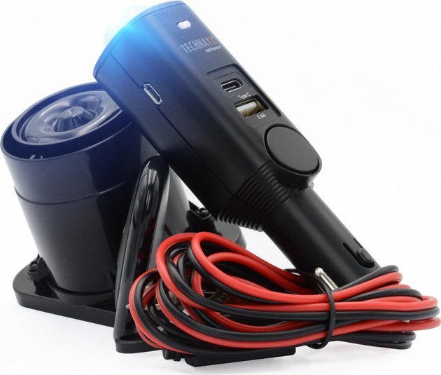 Alarm universal për vetura Technaxx TX-168, telekomandë, sirenë zanore, i zi