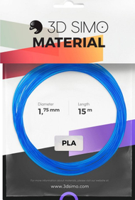 Filament 3D 3DSimo ABS G3D3014, transparent, blu