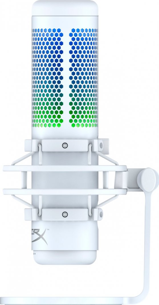 Mikrofon HyperX QuadCast S (519P0AA), USB, RGB, i bardhë