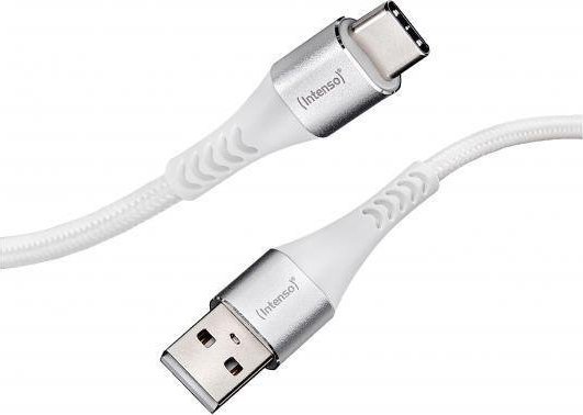 Kабел USB Intenso A315C, USB A во USB C, 1.5m, 60W брзо полнење, бел