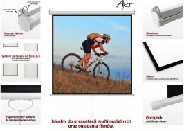 Екран за проектор Art ER M70, рачен, Matt White, бел