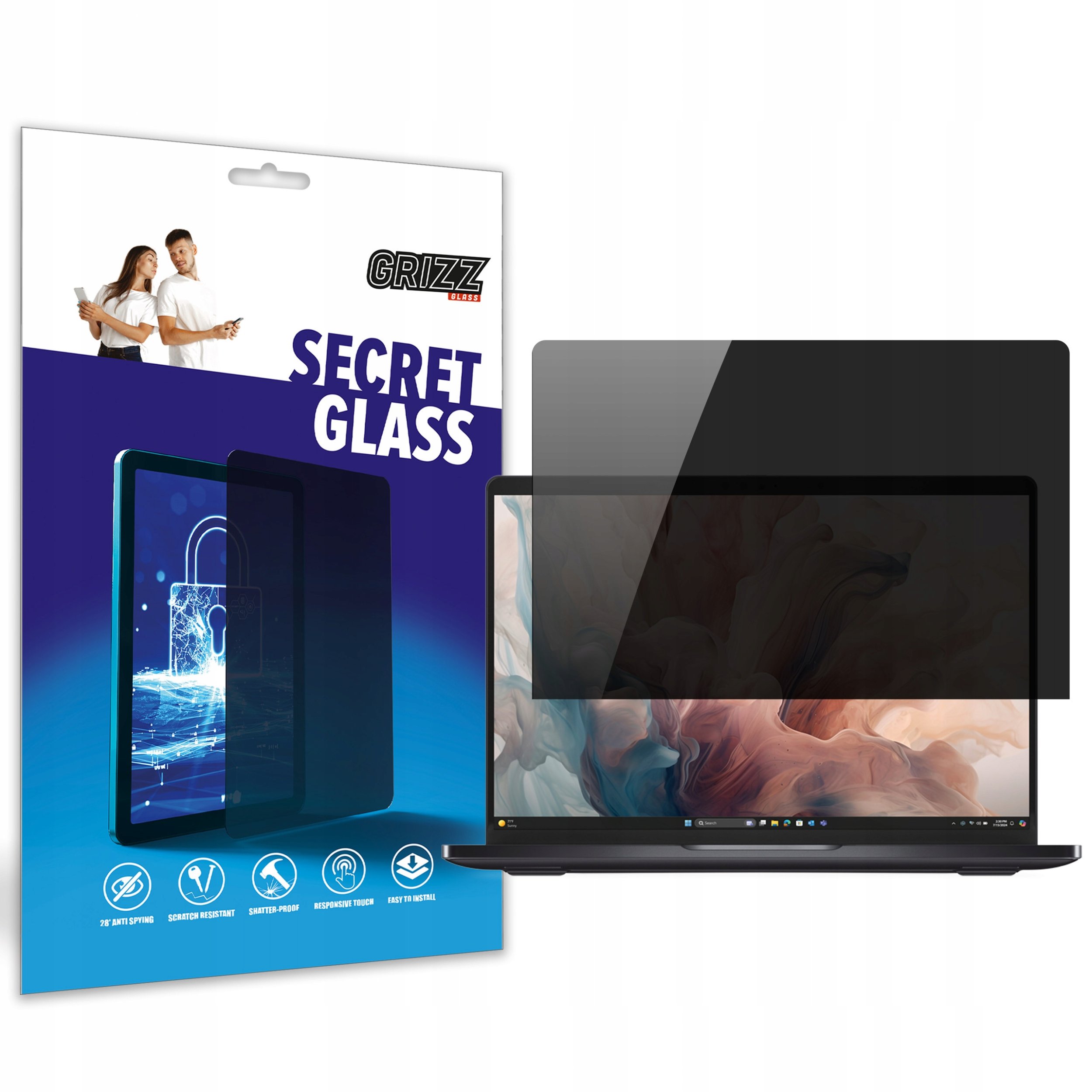 Xham za zaštita na privatnost Grizz SecretGlass za Dell Pro 13 Premium, 13"