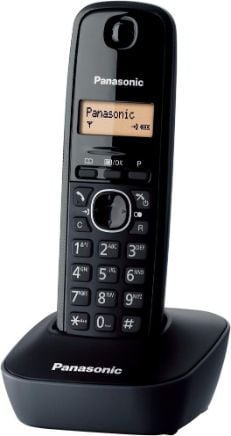 Безжичен телефон Panasonic KX-TG1611PDH, DECT, екран со осветлување, црн