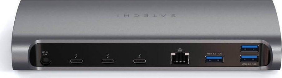 Dok Thunderbolt 4 Satechi ST-UCT4DM-EU, 96W, Gigabit Ethernet, ngjyrë gri hapësirë