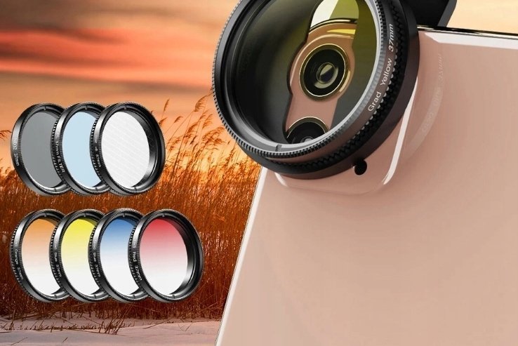 Set filtër telefoni Apexel APL-37UV-7G, 7 në 1, 37mm, i zi