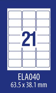 Etiketa ngjitëse Avery Universal Labels Economy, 63.5 x 38.1 mm, të bardha