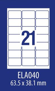 Etiketa ngjitëse Avery Universal Labels Economy, 63.5 x 38.1 mm, të bardha