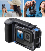 Set aksesorësh për kamerë aksion Telesin Streetgrip, për GoPro Hero 9 10 11 12 13, aliazh alumini, i zi
