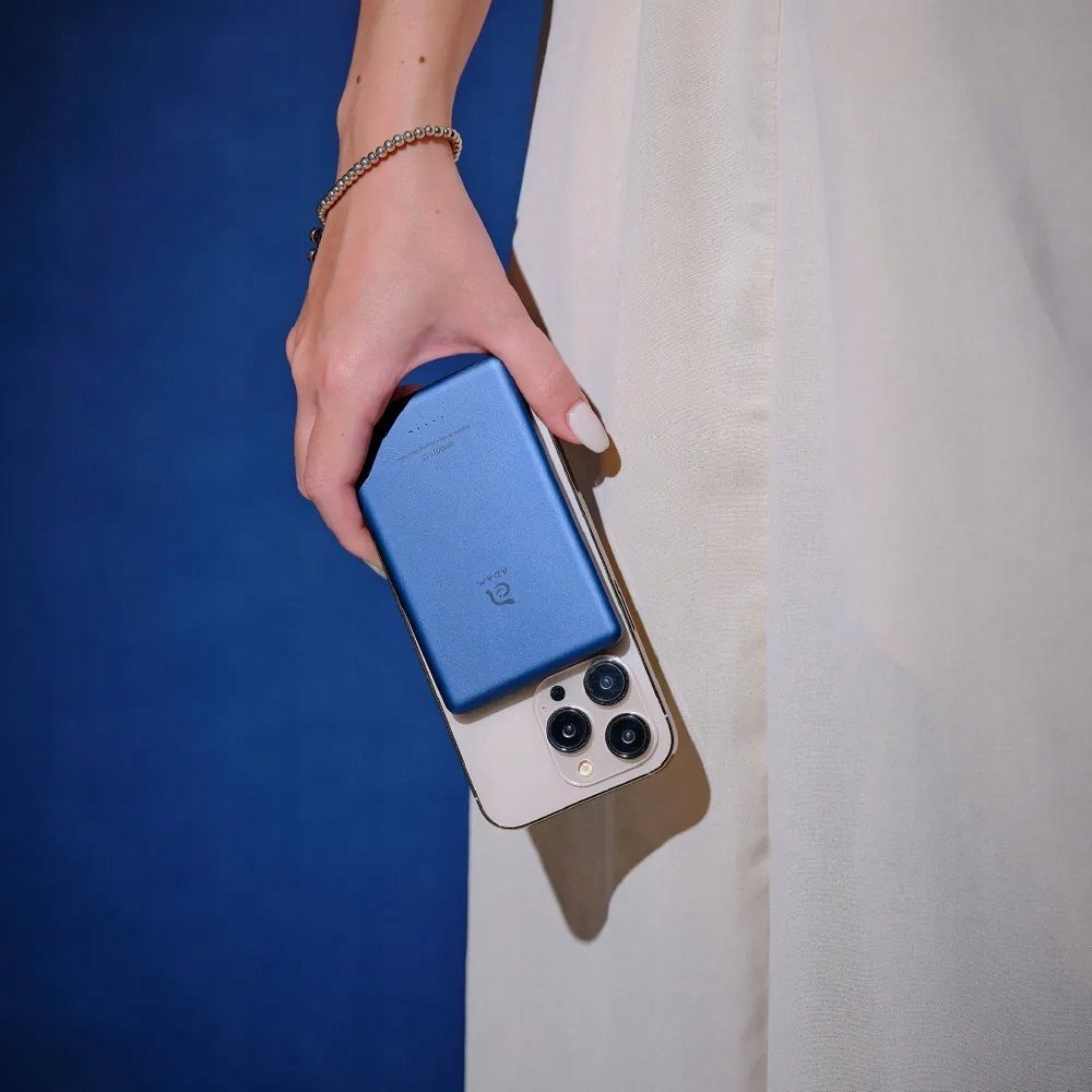 Powerbank magnetik ADAM Elements Gravity C5, i kaltër/zi