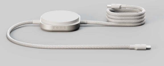 Кабел за полнење Zens USB C Pro 2, USB C во USB C, 1.5 m, сребрена