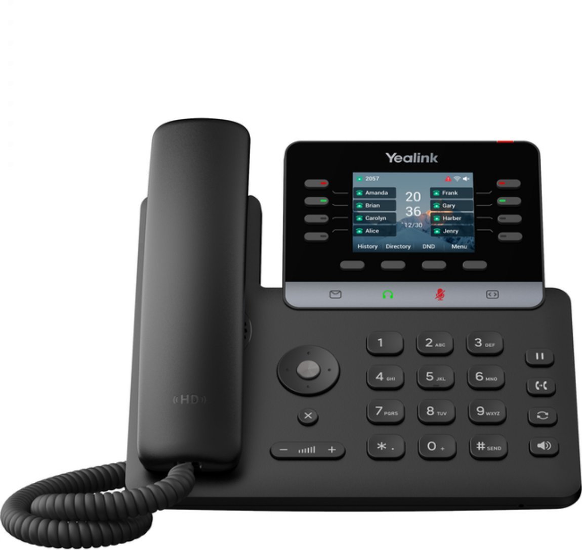 Telefon IP Yealink SIP T73U, me kabllo, për zyra, i zi