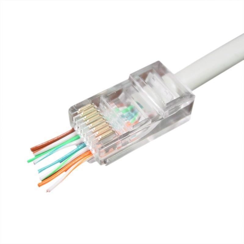 Kapak për kabllo Gembird RJ45 (LC-PTU-01/50), UTP, cat. 5e, 8P8C, 50 copë