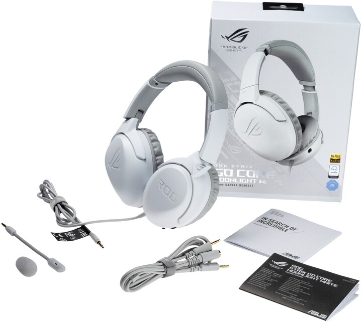 Kufje ASUS ROG STRIX GO Core Moonlight White, të bardha