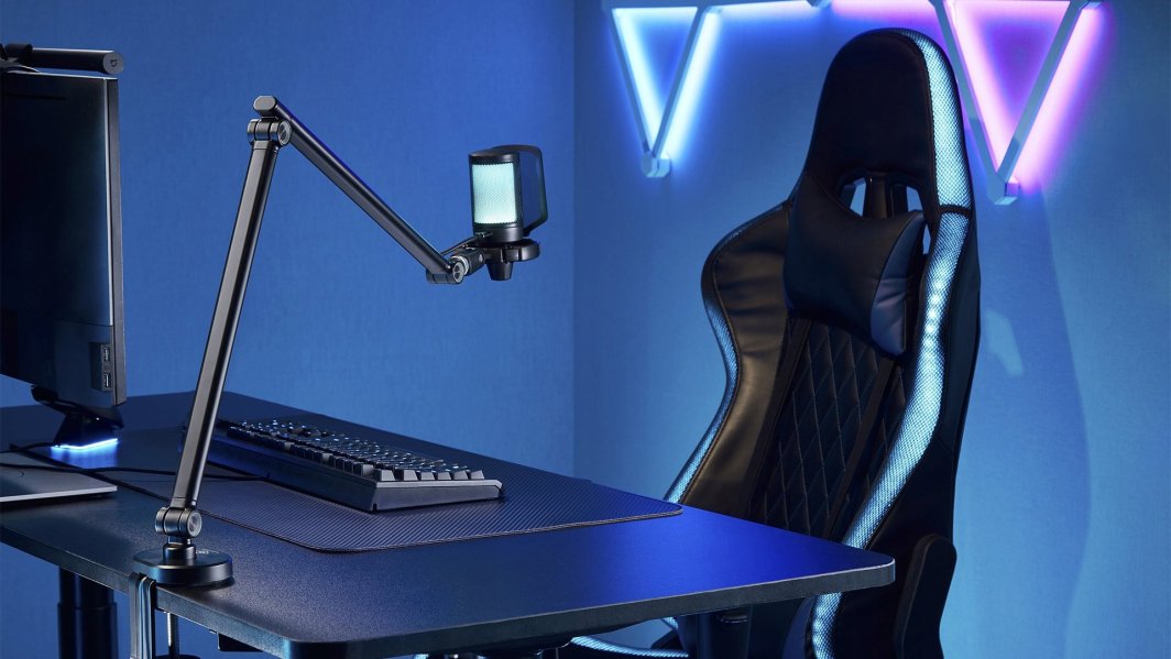 Krah mikrofonik Deltaco Gaming GAM-172, për streaming, universal, i zi