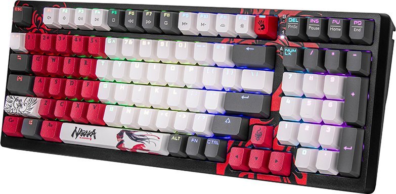 Tastierë mekanike A4TECH Bloody S98 Naraka, 98 taste, RGB, me kabllo, e zezë