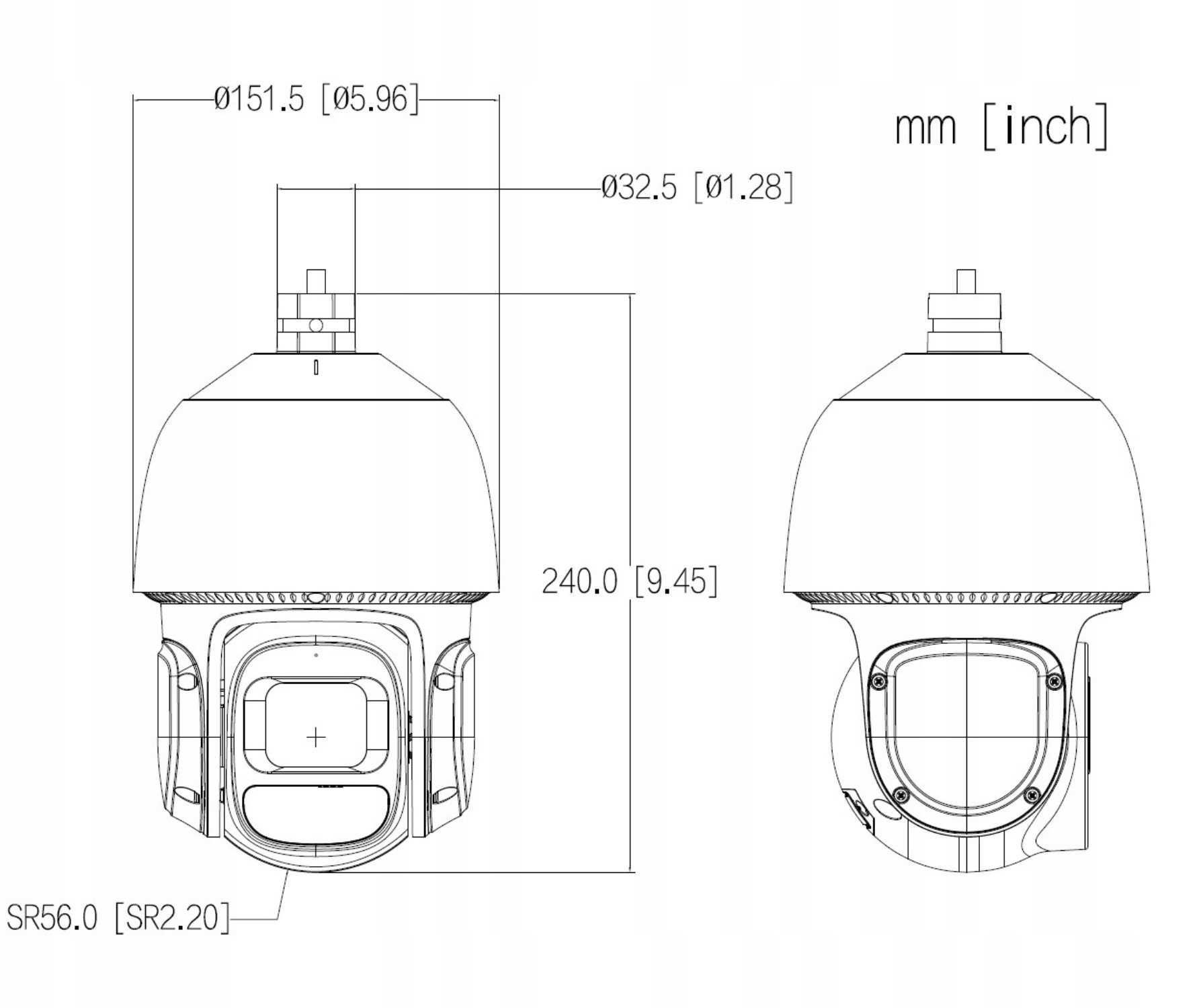 Kamerë sigurie Dahua PTZ DH-SD3D416NB-GNY, 4MP, zmadhim optik 16x, e bardhë