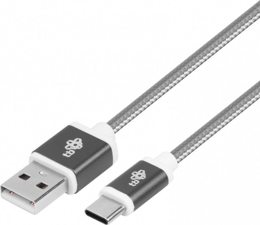 USB кабел TB, USB-A - USB-C, 1.5m, сив