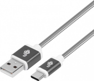 USB кабел TB, USB-A - USB-C, 1.5m, сив