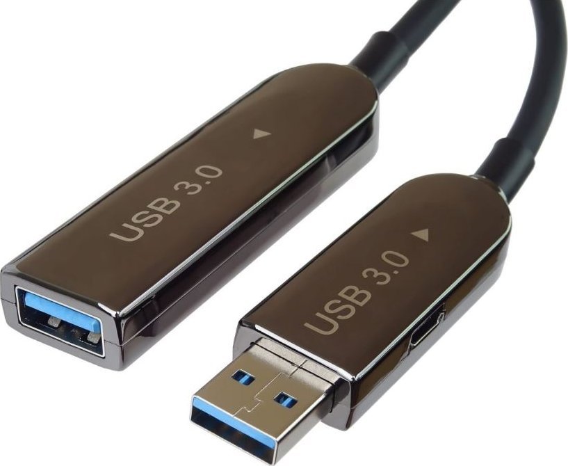 Kabllo USB PremiumCord USB A në USB A, 15 m, 10 Gbps, i zi