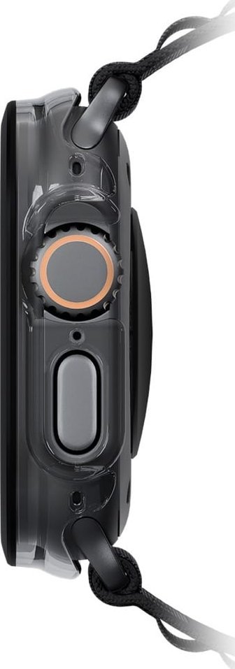 Mbrojtëse Uniq Voute për Apple Watch Ultra 49mm, xham i temperuar, kornizë plastike, e zezë