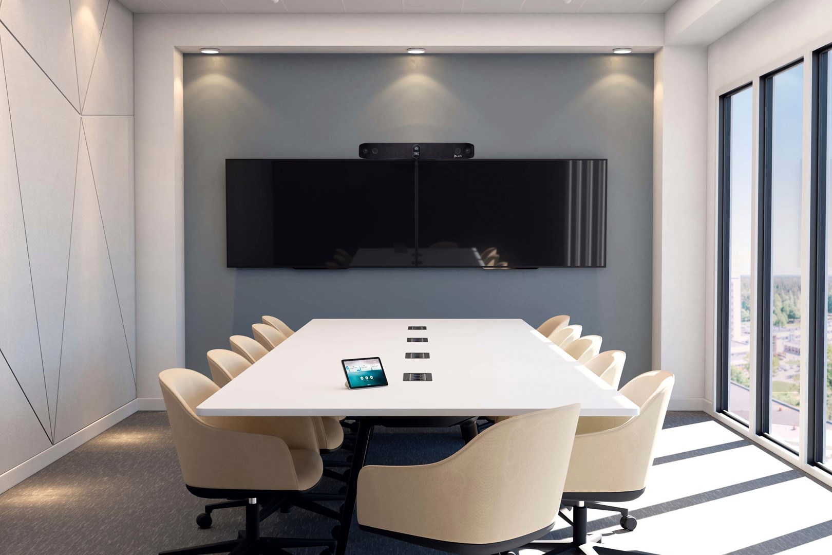 Video bar Poly Studio X70, 4K, Poly TC8 Controller, e zezë