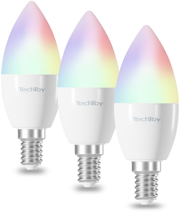 Poç TechToy Smart RGB, 4.4W, E14, 3 copë