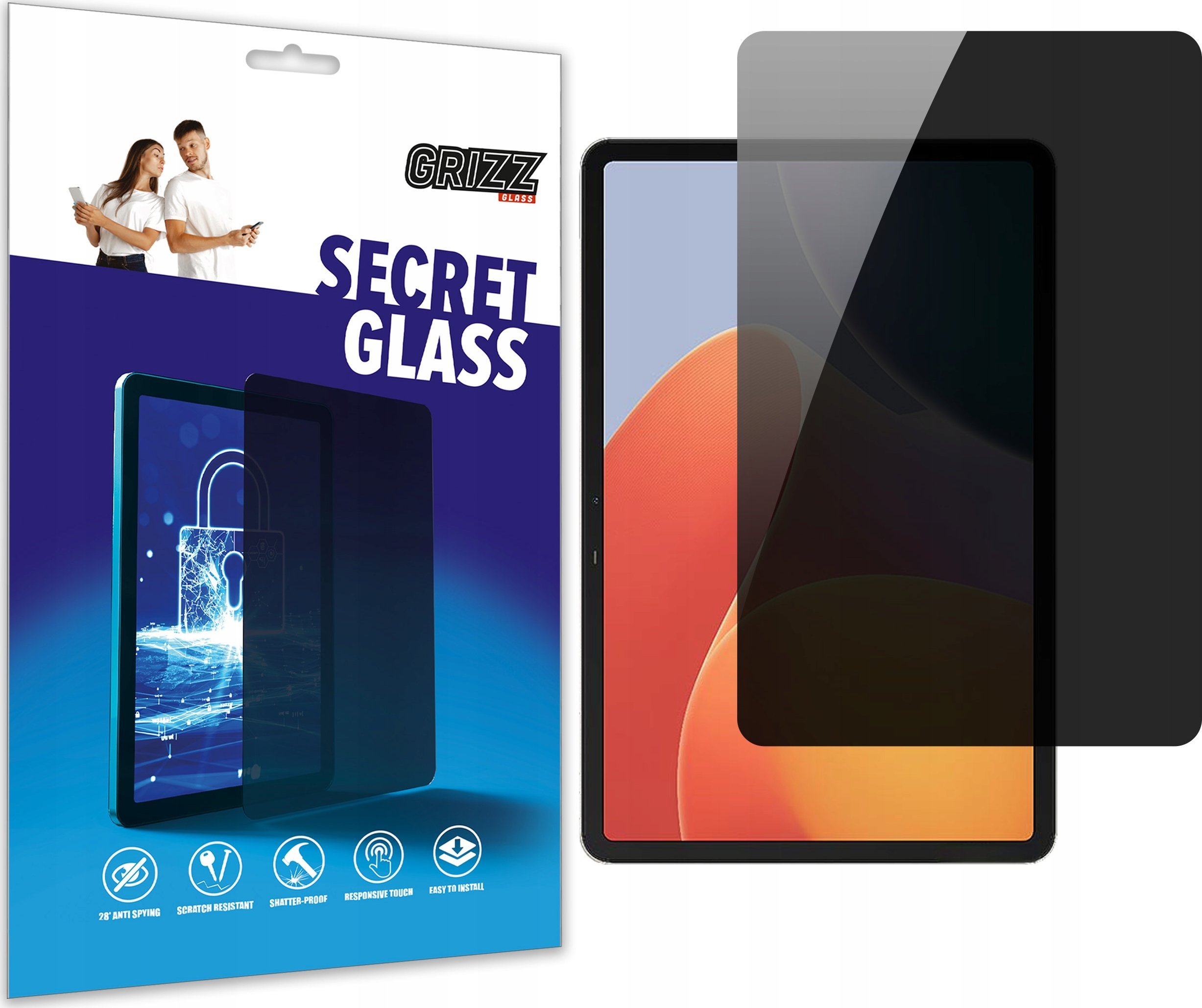 Xham mbrojtës privatësie Grizz SecretGlass për Infinix XPad, qeramik, transparent