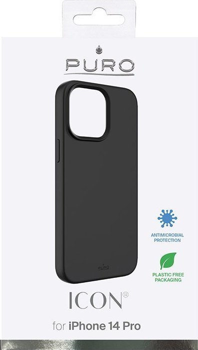 Mbulesë silikoni Pure Icon për iPhone 14 Pro, e zezë