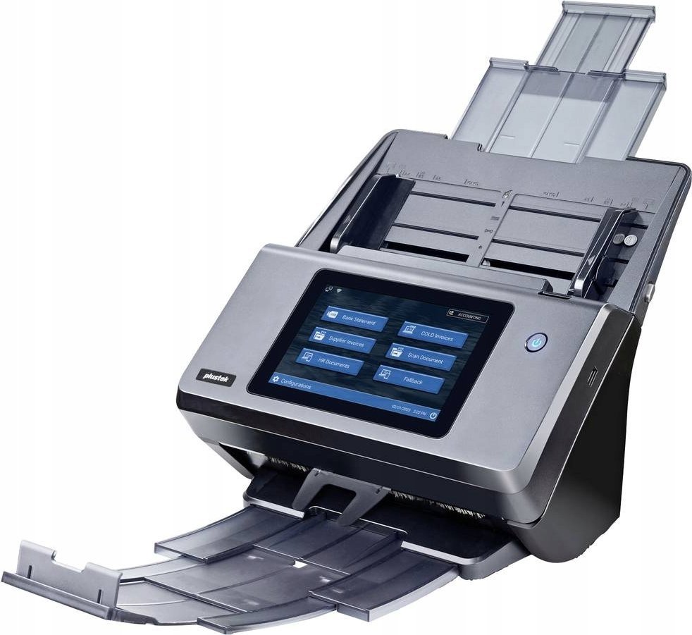 Skaner dokumentesh Plustek eScan A450 Pro, profesional, rrjet, gri