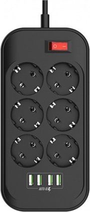 Shteker ColorWay CW-CHE64B, 6 dalje, kabllo 2 m, i zi