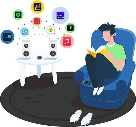 Streamer muzikor wireless iEast Oliostream, Bluetooth WiFi, multiroom, i bardhë