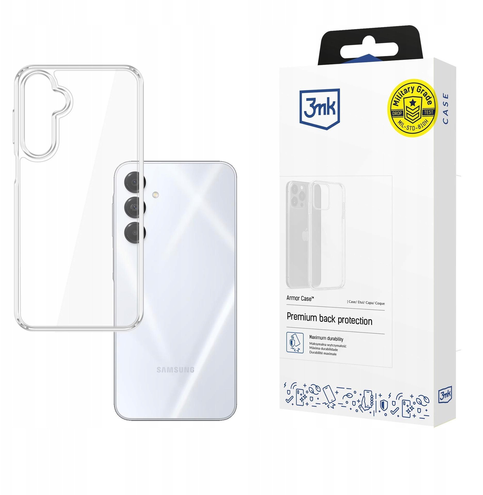 Futrollë 3mk Armor për Samsung Galaxy A17 5G 4G, transparente