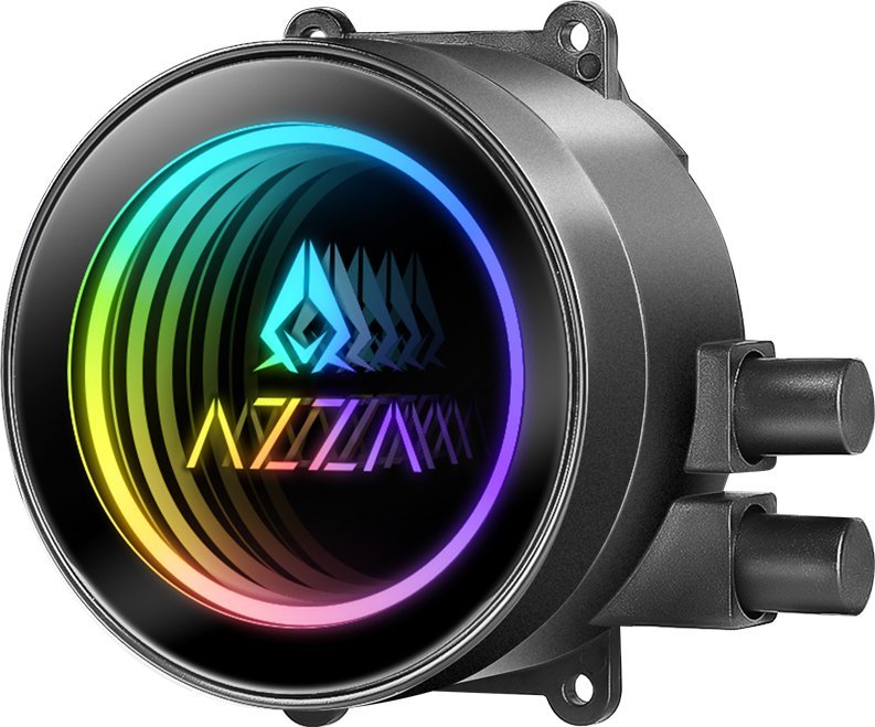 Ftohës uji për procesor Azza Galeforce 240 ARGB, radiator 240mm, i zi