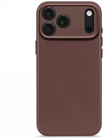 Mbulesë telefoni Decoded Leather Backcover për iPhone 17 Pro, lëkurë natyrale, MagSafe, kafe e errët