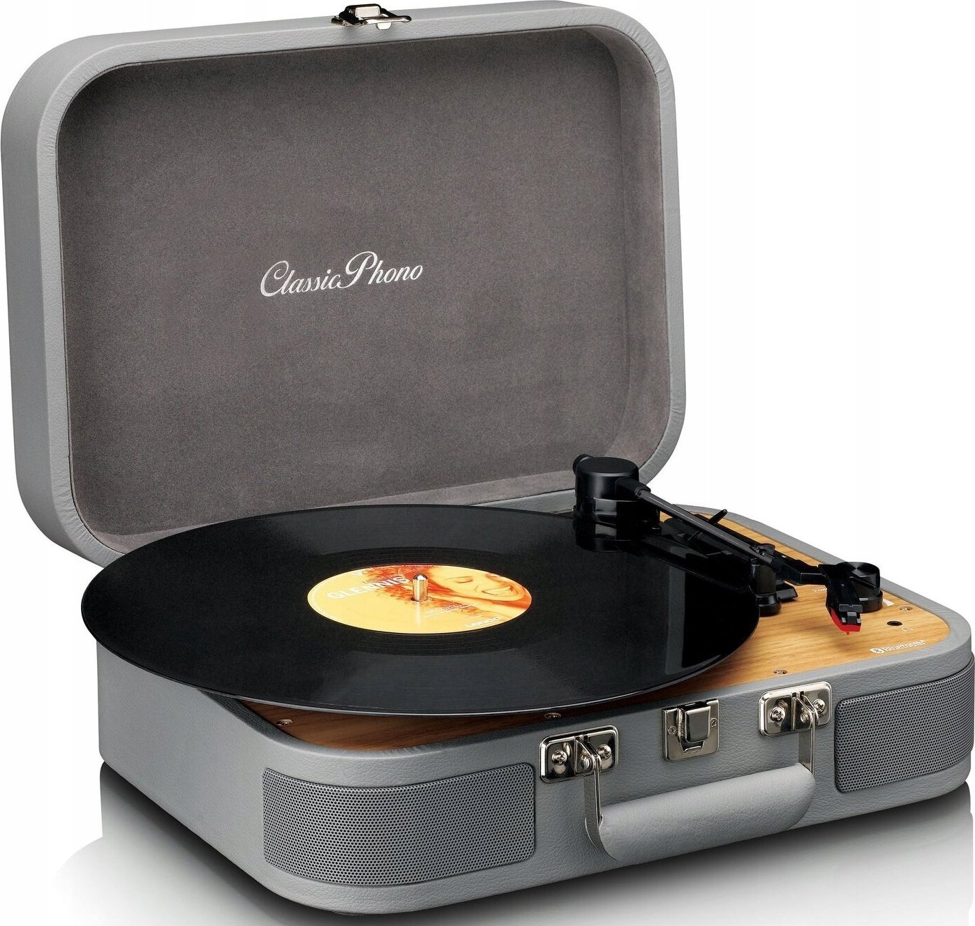 Gramafon Lenco TT-116GY, 3 shpejtësi, Bluetooth, gri