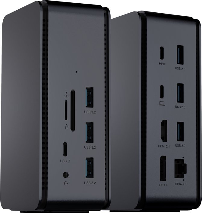 Docking station ProXtend Dual 8K USB-C DOCK2XUSB4, USB4, deri 8K, gri