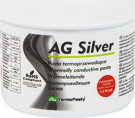 Термална паста AG Silver, 1000 g, пластична кутија, сива