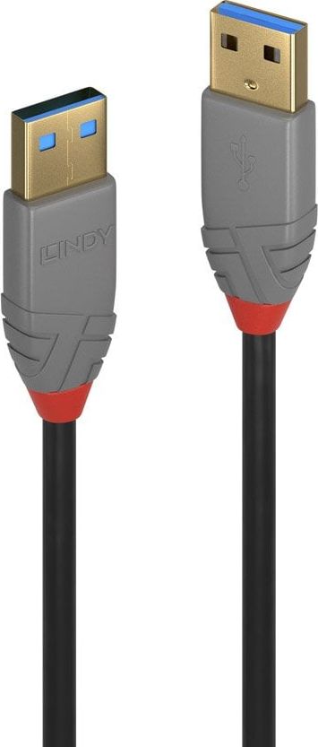 Kabllo USB Lindy USB-A - USB-A, 0.5m, e zezë