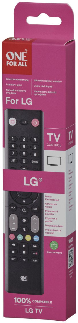 Telekomandë universale One For All URC1311 LG, infra të kuqe, e zezë