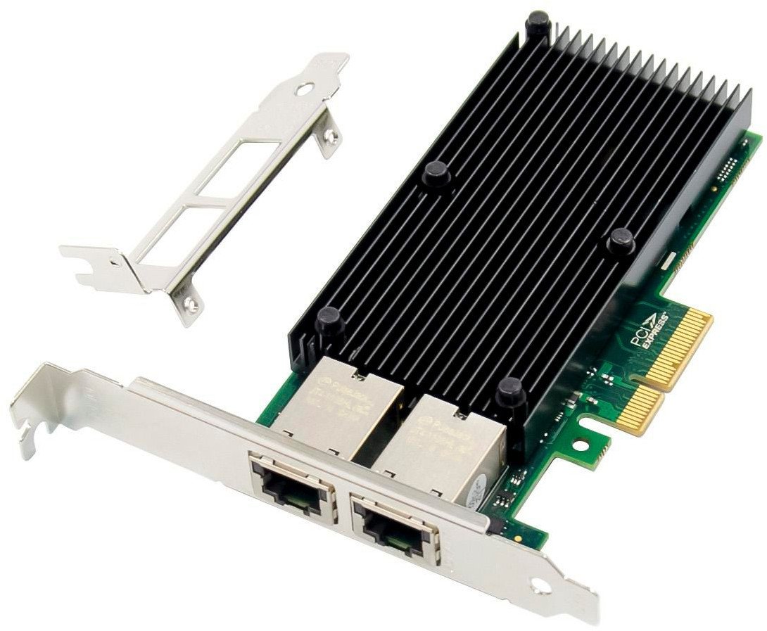 Kartë rrjeti Microconnect X550-T2, PCIe x4, 10Gbps, e gjelbër