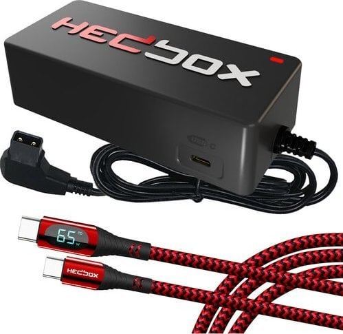 Професионален полнач Hedbox HED-DC10 D-Tap, USB-C PD 3.0, со LED екран
