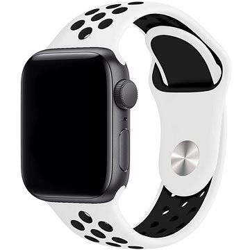 Rrip ore Eternico Sporty për Apple Watch, 42mm 44mm 45mm, e bardhë gri e errët