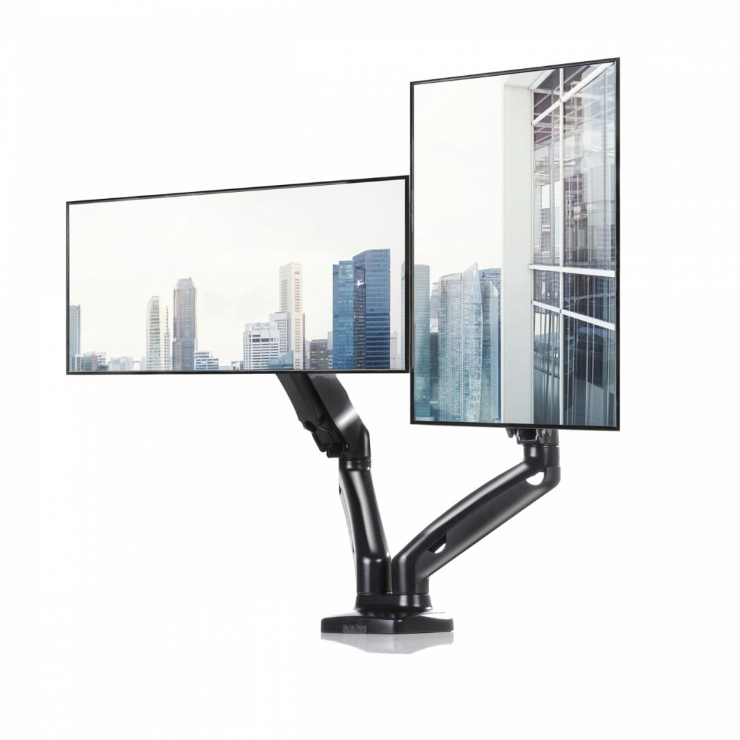Mbajtëse Art Desk për 2 monitorë 13"- 27", e zezë