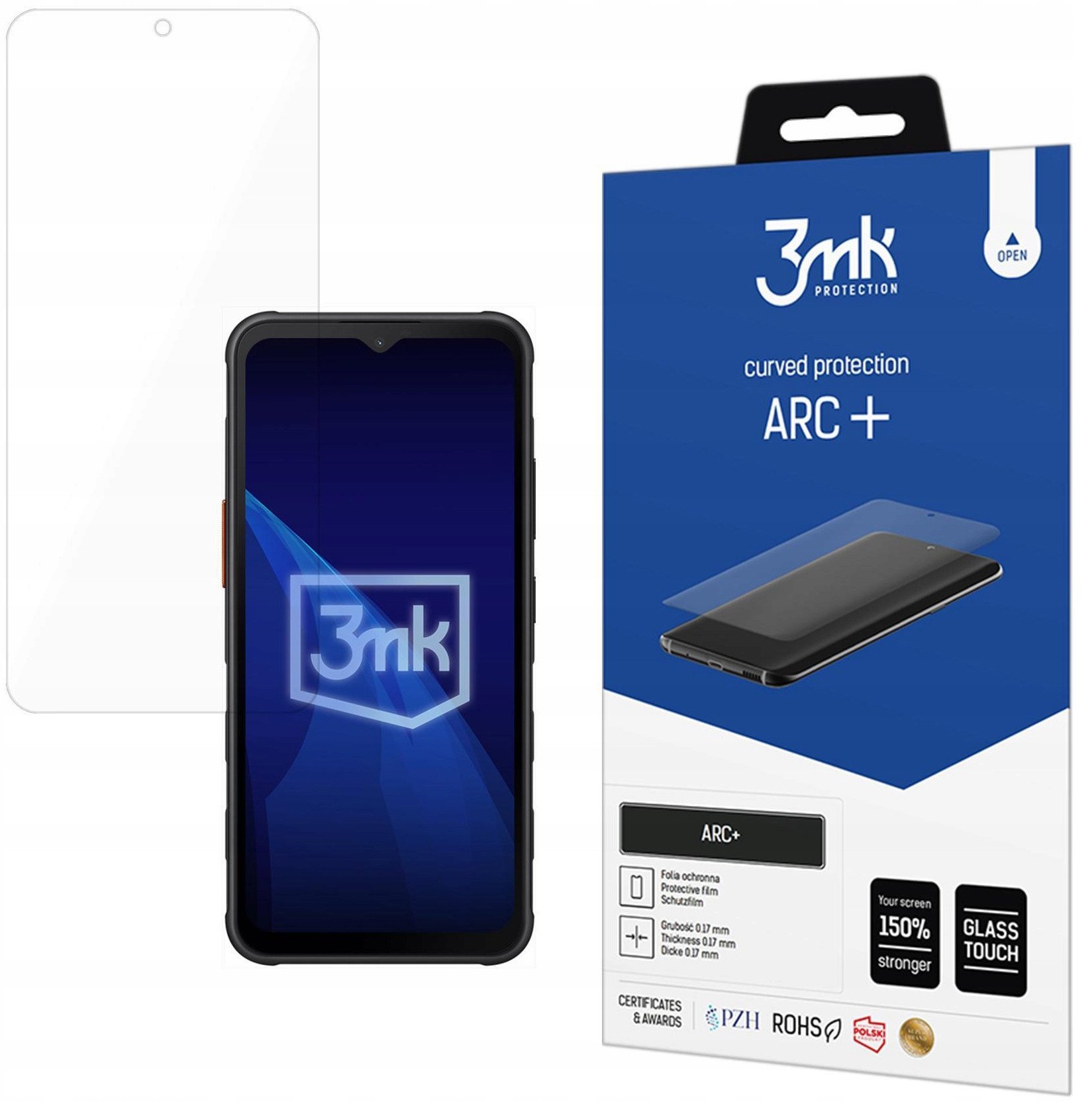 Folie mbrojtëse 3MK ARC+, për Samsung Galaxy XCover 7 Pro, transparente