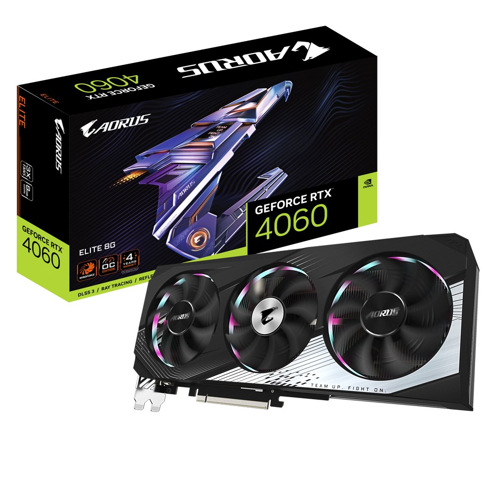 Kartë grafike GIGABYTE AORUS NVIDIA GeForce RTX 4060, 8 GB GDDR6
