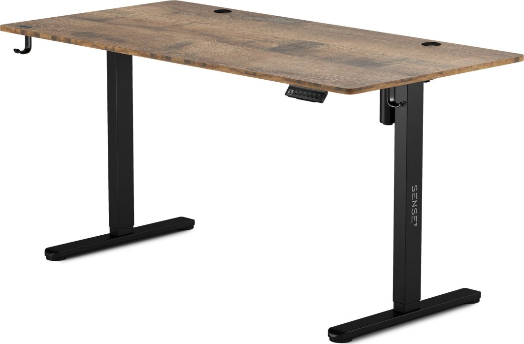 Tavolinë SENSE7 Nojo, 140cm x 70cm, e zezë/ druri