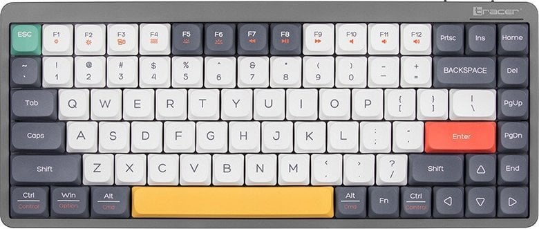 Tastierë TRACER FINA 84, mekanike Outemu Red, RGB, gri