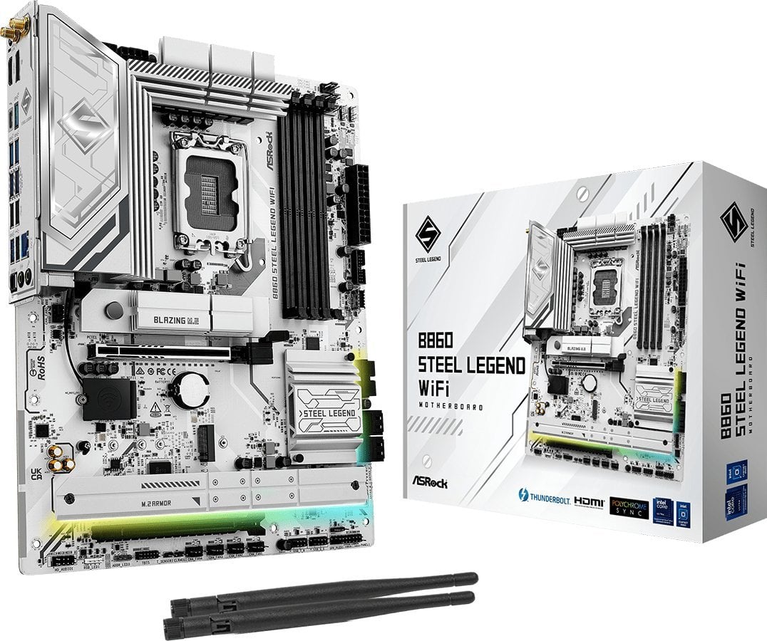 Pлоча Asrock B860 Steel Legend WiFi, ATX, DDR5, LGA 1851