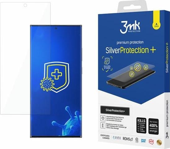 Заштитна фолија 3MK Silver Protect+, Samsung Galaxy S22 Ultra, антимикробна, проѕирна