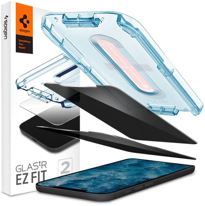 Xham mbrojtës Spigen tR EZ Fit për iPhone 12/12 Pro, me filtër privatësie, transparent